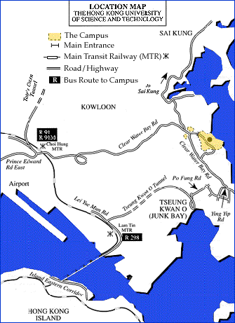 Map: Getting to HKUST